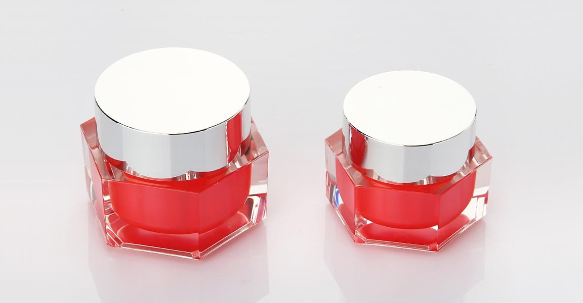 Hexagon Acrylic Cosmetic Containerhexagon acrylic jar