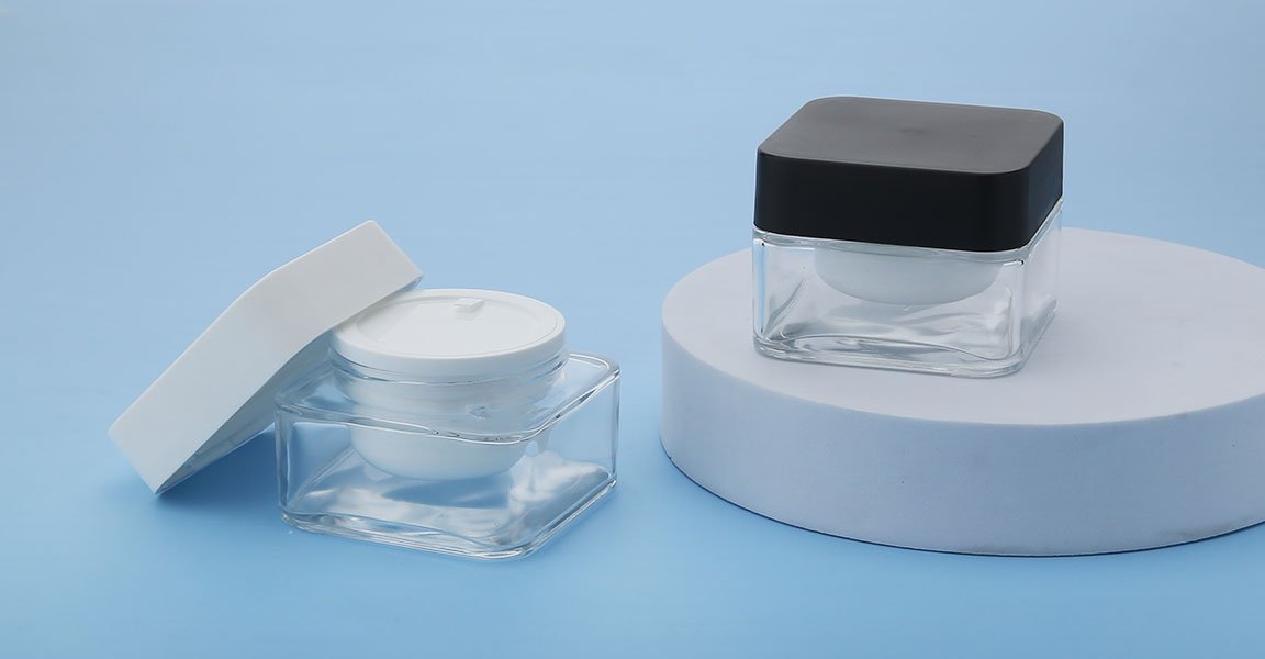 Square Cream Glass Jarsquare cream glass jar wholesale